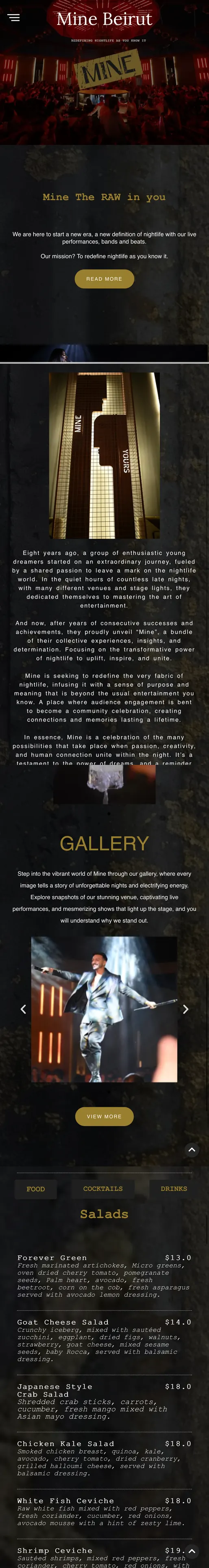 Mine Beirut mobile website by SevenPees